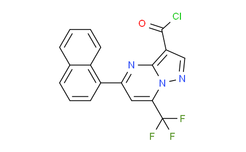 CAS No. 865424-05-1, 5-(Naphthalen-1-yl)-7-(trifluoromethyl)pyrazolo[1,5-a]pyrimidine-3-carbonyl chloride