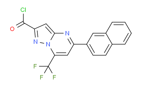 CAS No. 865424-03-9, 5-(Naphthalen-2-yl)-7-(trifluoromethyl)pyrazolo[1,5-a]pyrimidine-2-carbonyl chloride