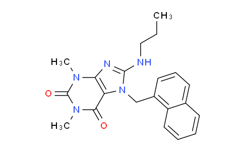 CAS No. 476480-25-8, 1,3-Dimethyl-7-(naphthalen-1-ylmethyl)-8-(propylamino)-1H-purine-2,6(3H,7H)-dione