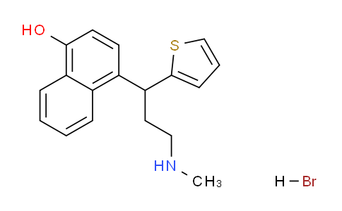 CAS No. 949096-01-9, 4-(3-(Methylamino)-1-(thiophen-2-yl)propyl)naphthalen-1-ol hydrobromide