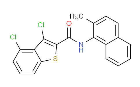 CAS No. 332382-19-1, 3,4-Dichloro-N-(2-methylnaphthalen-1-yl)benzo[b]thiophene-2-carboxamide