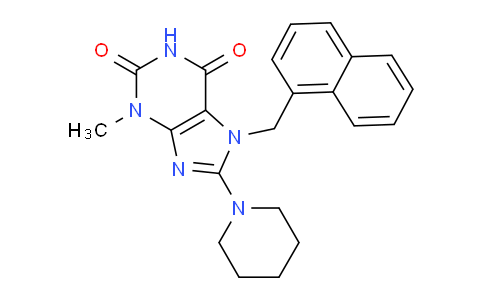CAS No. 476480-08-7, 3-Methyl-7-(naphthalen-1-ylmethyl)-8-(piperidin-1-yl)-1H-purine-2,6(3H,7H)-dione