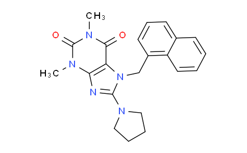CAS No. 476480-49-6, 1,3-Dimethyl-7-(naphthalen-1-ylmethyl)-8-(pyrrolidin-1-yl)-1H-purine-2,6(3H,7H)-dione
