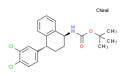 CAS No. 1217630-23-3, tert-Butyl (trans-4-(3,4-dichlorophenyl)-1,2,3,4-tetrahydronaphthalen-1-yl)carbamate