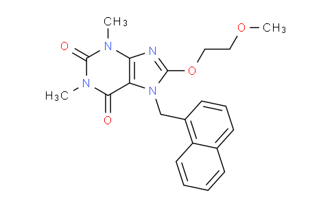 CAS No. 476480-54-3, 8-(2-Methoxyethoxy)-1,3-dimethyl-7-(naphthalen-1-ylmethyl)-1H-purine-2,6(3H,7H)-dione