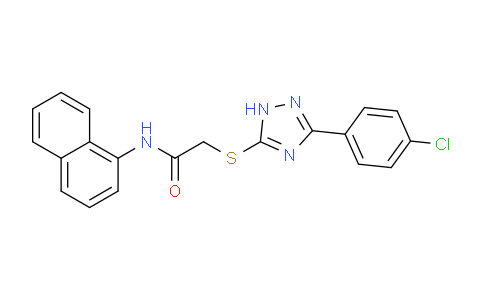 CAS No. 332163-82-3, 2-((3-(4-Chlorophenyl)-1H-1,2,4-triazol-5-yl)thio)-N-(naphthalen-1-yl)acetamide
