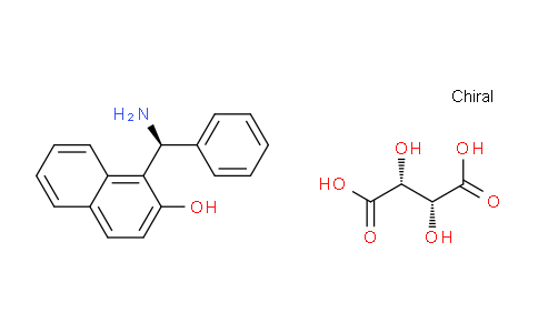 CAS No. 219897-70-8, (S)-1-(Amino(phenyl)methyl)naphthalen-2-ol (2R,3R)-2,3-dihydroxysuccinate