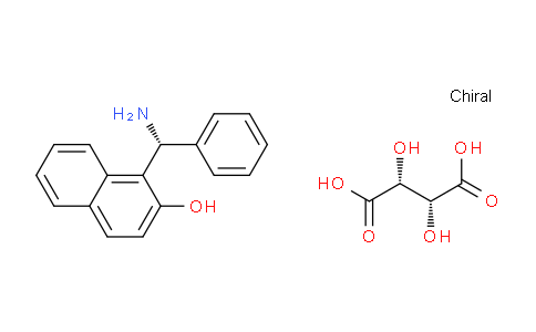 CAS No. 219897-36-6, (R)-1-(Amino(phenyl)methyl)naphthalen-2-ol (2R,3R)-2,3-dihydroxysuccinate
