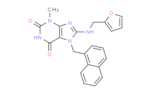 CAS No. 476480-33-8, 8-((Furan-2-ylmethyl)amino)-3-methyl-7-(naphthalen-1-ylmethyl)-1H-purine-2,6(3H,7H)-dione