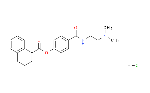 CAS No. 81460-15-3, 4-((2-(Dimethylamino)ethyl)carbamoyl)phenyl 1,2,3,4-tetrahydronaphthalene-1-carboxylate hydrochloride