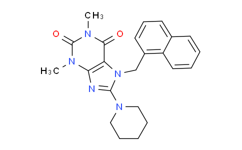 CAS No. 309938-16-7, 1,3-Dimethyl-7-(naphthalen-1-ylmethyl)-8-(piperidin-1-yl)-1H-purine-2,6(3H,7H)-dione