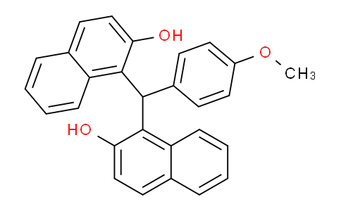 CAS No. 66595-89-9, 1,1'-((4-Methoxyphenyl)methylene)bis(naphthalen-2-ol)