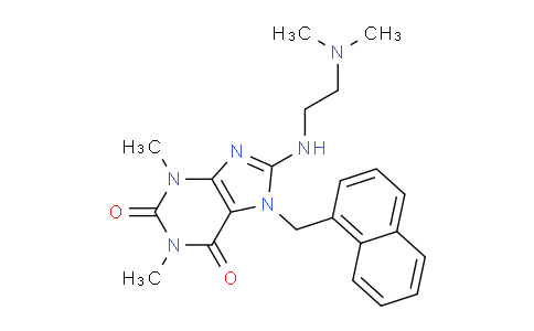 CAS No. 309938-19-0, 8-((2-(Dimethylamino)ethyl)amino)-1,3-dimethyl-7-(naphthalen-1-ylmethyl)-1H-purine-2,6(3H,7H)-dione