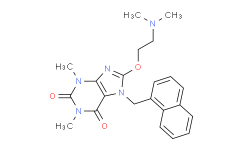CAS No. 476480-70-3, 8-(2-(Dimethylamino)ethoxy)-1,3-dimethyl-7-(naphthalen-1-ylmethyl)-1H-purine-2,6(3H,7H)-dione