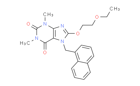 CAS No. 476480-56-5, 8-(2-Ethoxyethoxy)-1,3-dimethyl-7-(naphthalen-1-ylmethyl)-1H-purine-2,6(3H,7H)-dione