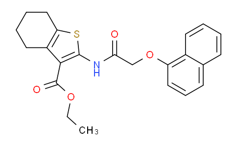 CAS No. 443896-83-1, Ethyl 2-(2-(naphthalen-1-yloxy)acetamido)-4,5,6,7-tetrahydrobenzo[b]thiophene-3-carboxylate
