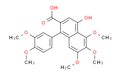 CAS No. 6305-51-7, 1-(3,4-Dimethoxyphenyl)-4-hydroxy-5,6,7-trimethoxy-2-naphthoic acid