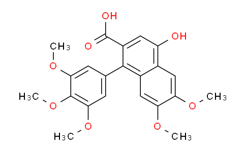 CAS No. 6305-50-6, 4-Hydroxy-6,7-dimethoxy-1-(3,4,5-trimethoxyphenyl)-2-naphthoic acid