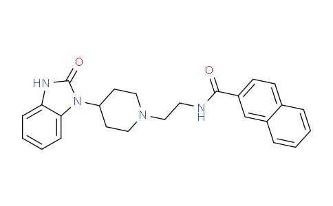 CAS No. 1130067-18-3, N-(2-(4-(2-Oxo-2,3-dihydro-1H-benzo[d]imidazol-1-yl)piperidin-1-yl)ethyl)-2-naphthamide