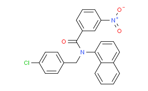 CAS No. 337354-93-5, N-(4-Chlorobenzyl)-N-(naphthalen-1-yl)-3-nitrobenzamide