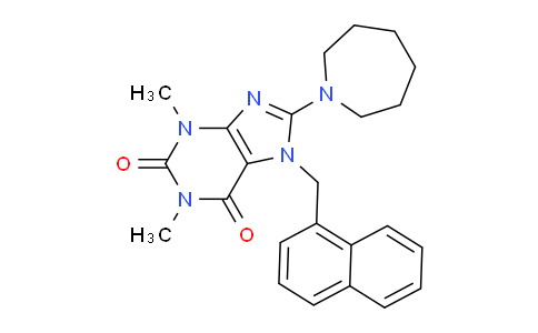 CAS No. 476480-47-4, 8-(Azepan-1-yl)-1,3-dimethyl-7-(naphthalen-1-ylmethyl)-1H-purine-2,6(3H,7H)-dione