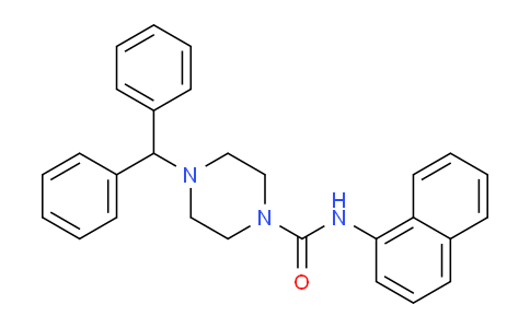 CAS No. 401578-07-2, 4-Benzhydryl-N-(naphthalen-1-yl)piperazine-1-carboxamide