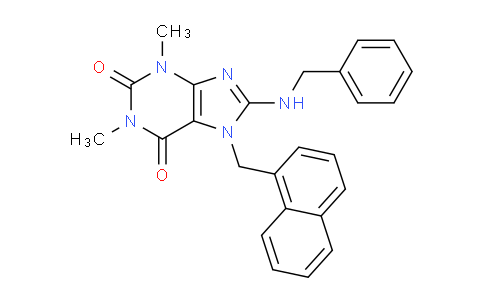 CAS No. 309938-24-7, 8-(Benzylamino)-1,3-dimethyl-7-(naphthalen-1-ylmethyl)-1H-purine-2,6(3H,7H)-dione