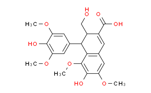 CAS No. 17997-57-8, 6-Hydroxy-4-(4-hydroxy-3,5-dimethoxyphenyl)-3-(hydroxymethyl)-5,7-dimethoxy-3,4-dihydronaphthalene-2-carboxylic acid