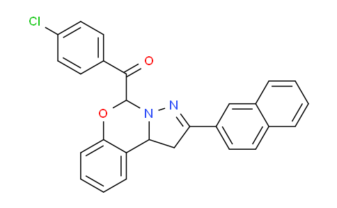 CAS No. 303059-94-1, (4-Chlorophenyl)(2-(naphthalen-2-yl)-5,10b-dihydro-1H-benzo[e]pyrazolo[1,5-c][1,3]oxazin-5-yl)methanone