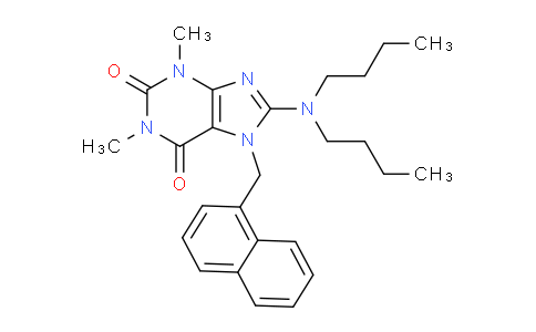CAS No. 476480-88-3, 8-(Dibutylamino)-1,3-dimethyl-7-(naphthalen-1-ylmethyl)-1H-purine-2,6(3H,7H)-dione