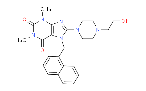 MC768241 | 476479-96-6 | 8-(4-(2-Hydroxyethyl)piperazin-1-yl)-1,3-dimethyl-7-(naphthalen-1-ylmethyl)-1H-purine-2,6(3H,7H)-dione