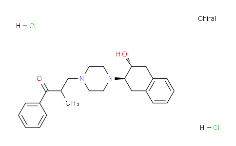 CAS No. 65708-80-7, 3-(4-((2R,3R)-3-Hydroxy-1,2,3,4-tetrahydronaphthalen-2-yl)piperazin-1-yl)-2-methyl-1-phenylpropan-1-one dihydrochloride