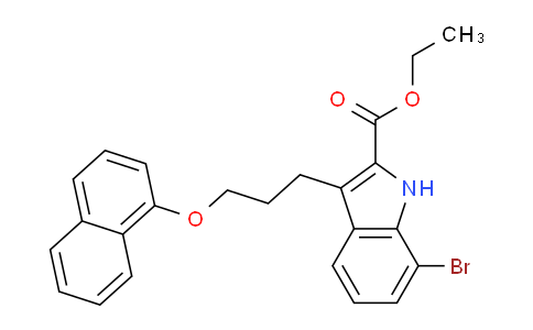 CAS No. 1073067-98-7, Ethyl 7-bromo-3-(3-(naphthalen-1-yloxy)propyl)-1H-indole-2-carboxylate