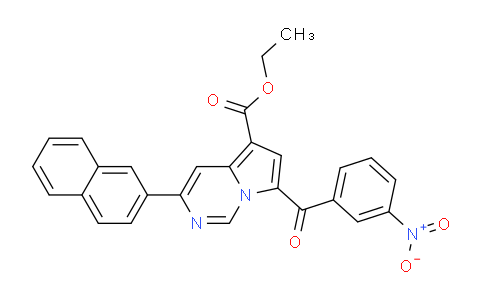 CAS No. 302913-11-7, Ethyl 3-(naphthalen-2-yl)-7-(3-nitrobenzoyl)pyrrolo[1,2-c]pyrimidine-5-carboxylate