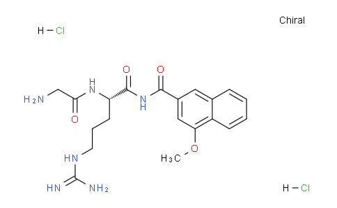 CAS No. 100940-56-5, (S)-N-(2-(2-Aminoacetamido)-5-guanidinopentanoyl)-4-methoxy-2-naphthamide dihydrochloride