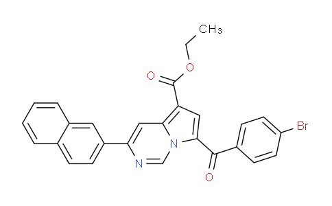 CAS No. 302913-12-8, Ethyl 7-(4-bromobenzoyl)-3-(naphthalen-2-yl)pyrrolo[1,2-c]pyrimidine-5-carboxylate