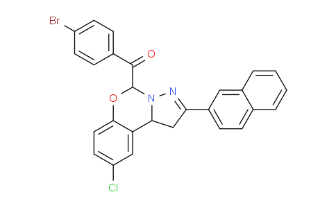 DY768312 | 303059-96-3 | (4-Bromophenyl)(9-chloro-2-(naphthalen-2-yl)-5,10b-dihydro-1H-benzo[e]pyrazolo[1,5-c][1,3]oxazin-5-yl)methanone
