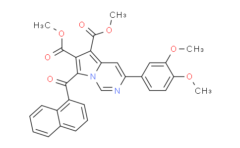 CAS No. 618070-20-5, Dimethyl 7-(1-naphthoyl)-3-(3,4-dimethoxyphenyl)pyrrolo[1,2-c]pyrimidine-5,6-dicarboxylate