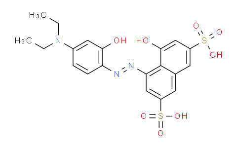 CAS No. 3627-04-1, 4-((4-(Diethylamino)-2-hydroxyphenyl)diazenyl)-5-hydroxynaphthalene-2,7-disulfonic acid