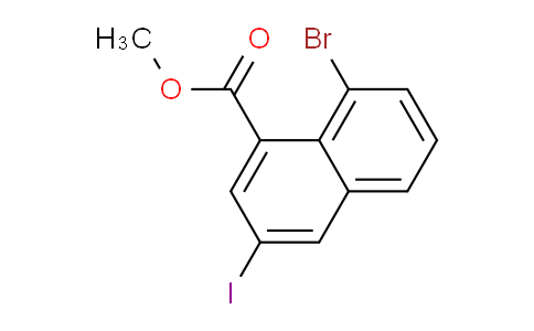 CAS No. 2387598-99-2, methyl 8-bromo-3-iodo-naphthalene-1-carboxylate