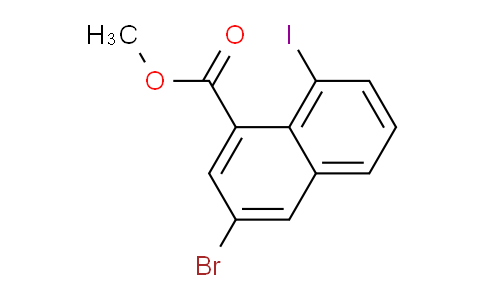 CAS No. 2387596-18-9, methyl 3-bromo-8-iodo-naphthalene-1-carboxylate