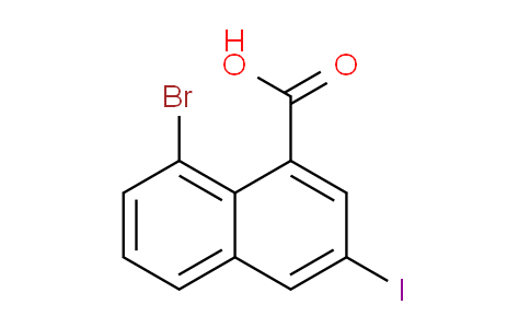CAS No. 2387597-87-5, 8-bromo-3-iodo-naphthalene-1-carboxylic acid