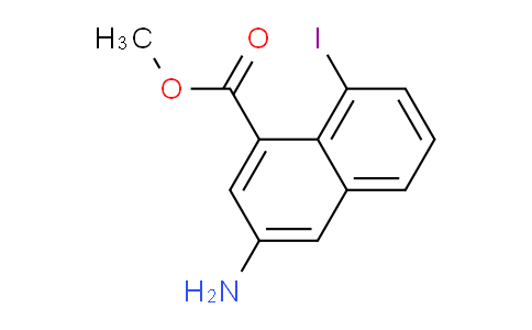 CAS No. 2387597-62-6, methyl 3-amino-8-iodo-naphthalene-1-carboxylate