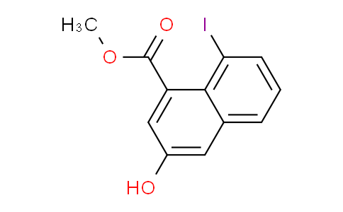 CAS No. 2387595-43-7, methyl 3-hydroxy-8-iodo-naphthalene-1-carboxylate