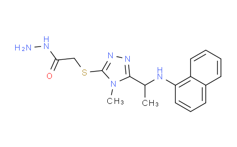 CAS No. 1071400-76-4, 2-({4-methyl-5-[1-(1-naphthylamino)ethyl]-4H-1,2,4-triazol-3-yl}thio)acetohydrazide