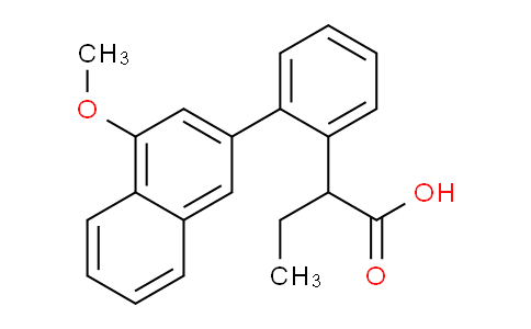 CAS No. 1393793-96-8, 2-(2-(4-methoxynaphthalen-2-yl)phenyl)butanoic acid