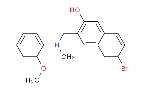CAS No. 248251-86-7, 6-bromo-3-(((2-methoxyphenyl)(methyl)amino)methyl)naphthalen-2-ol