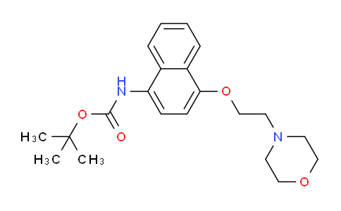 CAS No. 285984-35-2, tert-butyl (4-(2-morpholinoethoxy)naphthalen-1-yl)carbamate