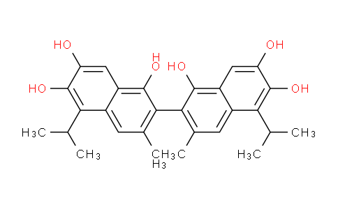 CAS No. 475-56-9, 5,5'-diisopropyl-3,3'-dimethyl-[2,2'-binaphthalene]-1,1',6,6',7,7'-hexaol