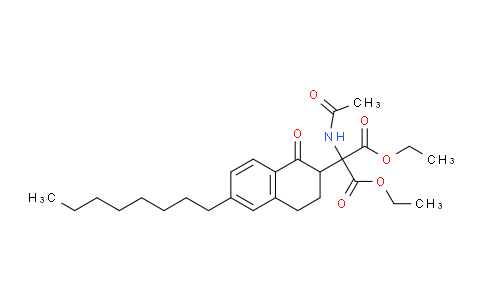 CAS No. 945632-79-1, diethyl 2-acetamido-2-(6-octyl-1-oxo-1,2,3,4-tetrahydronaphthalen-2-yl)malonate